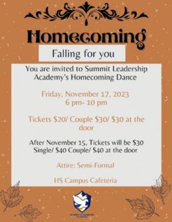 Homecoming Dance 11/17/23